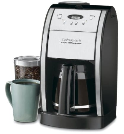 Cuisinart DGB-400 Automatic Grind and Brew 12-Cup Coffeemaker with 1-4 Cup Setting and Auto-Shutoff, Black/Stainless Steel