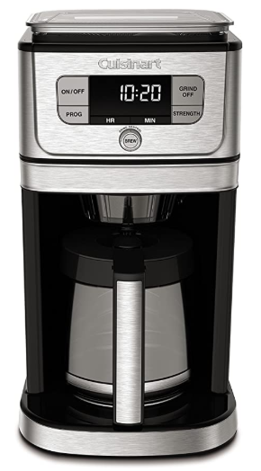 Cuisinart DGB-800 Fully Automatic Burr Grind & Brew, 12-Cup Glass, Silver