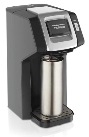 Hamilton Beach 49974 FlexBrew Single-Serve Coffee Maker Compatible with Pod Packs and Grounds, 14.0 ounces, Black