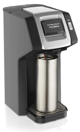 Hamilton Beach 49974 FlexBrew Single-Serve Coffee Maker Compatible with Pod Packs and Grounds, 14.0 ounces, Black