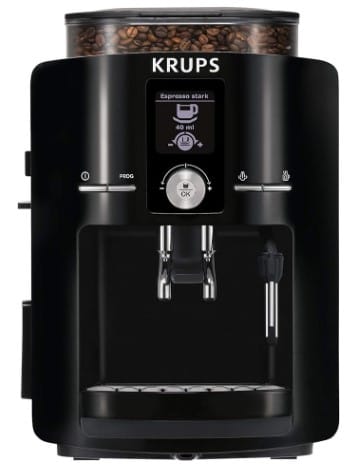 KRUPS EA8250 Fully Auto Espresso Machine, Espresso Maker, Burr Grinder, 60 Ounce, Black