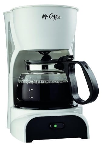 Mr. Coffee 4-Cup Coffee Maker, White - DR4-RB