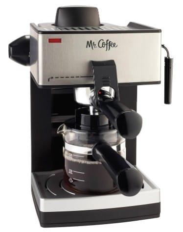 Mr. Coffee 4-Cup Steam Espresso System with Milk Frother