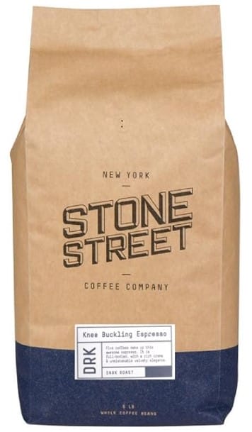 Stone Street Knee Buckling Espresso Beans, High Caffeine Coffee Blend, Dark Roast, Whole Bean, 5 LB