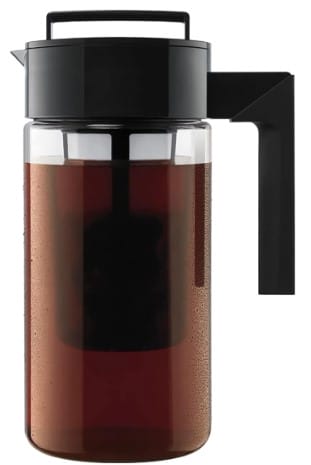 Takeya Patented Deluxe Cold Brew Iced Coffee Maker, 1 Quart, Black